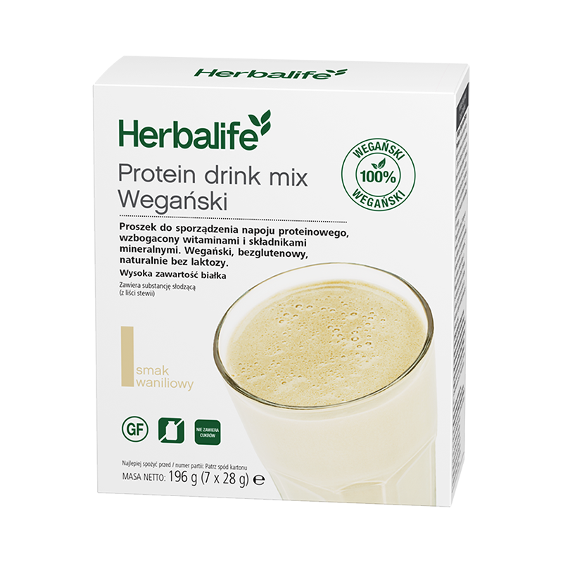 Protein drink mix Wegański o smaku waniliowym 7 saszetek 196 g (7 x 28 g)